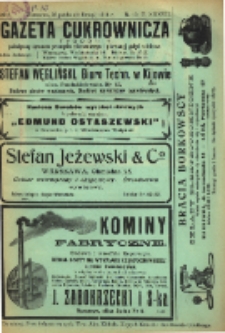 Gazeta cukrownicza R. 19, t. 37 nr 6 (1911)