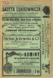 Gazeta cukrownicza R. 19, t. 37 nr 7 (1911)