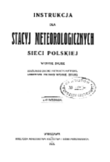 Instrukcja dla stacyj meteorologicznych Sieci Polskiej