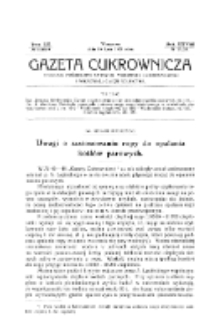 Gazeta cukrownicza R. 28, t. 52 nr 27/28 (1920)