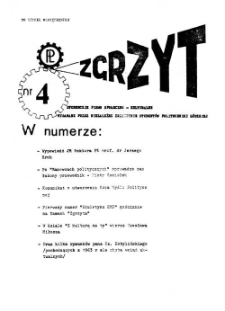 Zgrzyt - studenckie pismo społeczno-kulturalne NZS PŁ nr 4 (1981) [HTML]