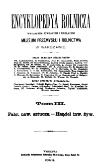 Encyklopedya rolnicza T.3 (Galicya. Część - 1)