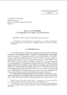 Unity and mission. The origins of ecumenical movement