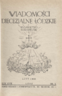 Wiadomości Diecezjalne Łódzkie 1938 nr 2