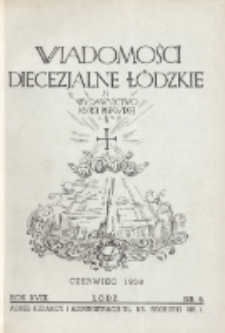 Wiadomości Diecezjalne Łódzkie 1938 nr 6