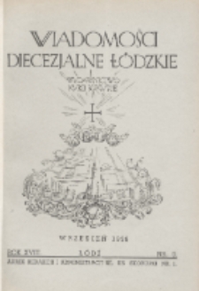 Wiadomości Diecezjalne Łódzkie 1938 nr 9