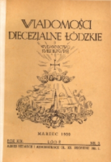 Wiadomości Diecezjalne Łódzkie 1939 nr 3