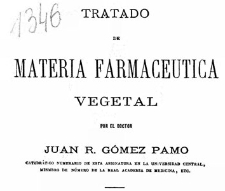 Tratado de materia farmacéutica vegetal, Tom 1