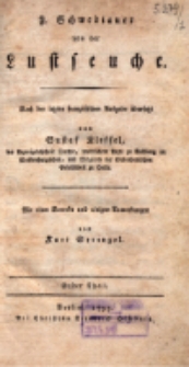 F. Schwediauer von der Lustseuche: Erster Theil