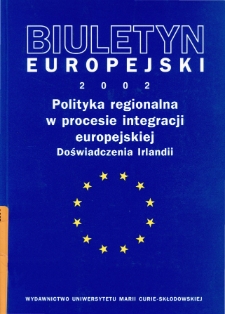 Polityka regionalna w procesie integracji europejskiej : doświadczenia Irlandii