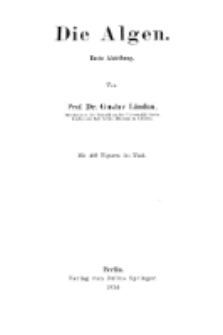 Die Algen. Abt. 1 / von Gustav Lindau