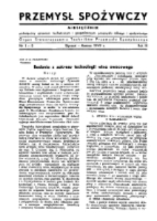 Przemysł Spożywczy : miesięcznik poświęcony sprawom technicznym i gospodarczym przemysłu spożywczego R. III, nr 1-3 (1949)