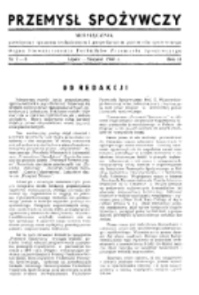 Przemysł Spożywczy : miesięcznik poświęcony sprawom technicznym i gospodarczym przemysłu spożywczego R. II, nr 7-8 (1948)