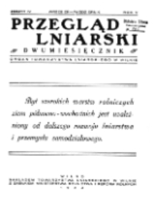 Przegląd Lniarski : kwartalnik : organ Towarzystwa Lniarskiego w Wilnie R. 5 z. 4 (1934) [.pdf]