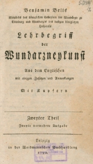 Lahrbegriff der Wundearzaykunst