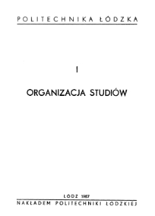 Plan studi&oacute;w na rok akademicki 1987/88