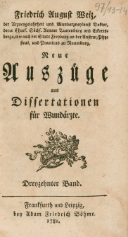 Neue Auszüge aus Dissertationen für Wundärzte. 13-14 Bd.