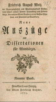 Neue Auszüge aus Dissertationen für Wundärzte. 9-10 Bd.
