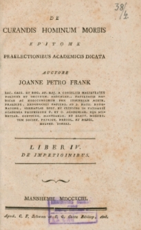 De Curandis hominum mobis. Epitome: Praelectionibus academicis dicata . L. 4