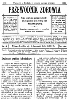 Przewodnik Zdrowia : pismo poświęcone pielęgnowaniu zdrowia i sposobowi życia według praw i wskaz&oacute;wek przyrody, R.V, Nr 6, (1889)