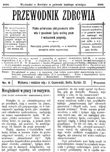 Przewodnik Zdrowia : pismo poświęcone pielęgnowaniu zdrowia i sposobowi życia według praw i wskaz&oacute;wek przyrody, R.V, Nr 9, (1889)