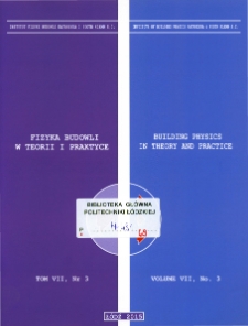 Fizyka Budowli w Teorii i Praktyce T. VII, nr 3 (2015)