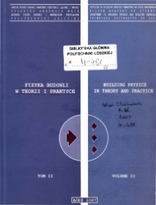 Fizyka Budowli w Teorii i Praktyce T. II, nr 2 (2007)
