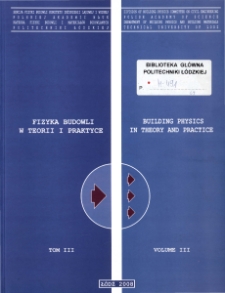 Fizyka Budowli w Teorii i Praktyce T. III, nr 3 (2008)