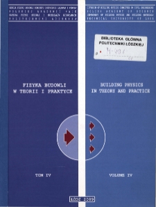 Fizyka Budowli w Teorii i Praktyce T. IV, nr 4 (2009)