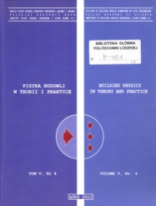 Fizyka Budowli w Teorii i Praktyce T. V, nr 4 (2010)
