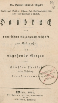 Handbuch der practischen Arzeneywisseschaft