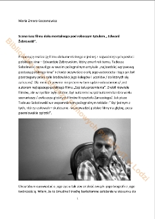 Notatki z życia. Edward Żebrowski (scenariusz)