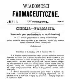 Wiadomości Farmaceutyczne R.VII, z.4 i 5 (1880)
