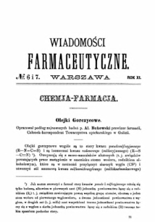 Wiadomości Farmaceutyczne R.XI, z. 6 i 7 (1884)