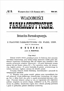 Wiadomości Farmaceutyczne R.XIV, z.2 (1887)