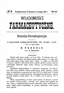 Wiadomości Farmaceutyczne R.XIV, z.3 (1887)