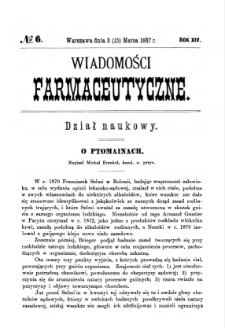 Wiadomości Farmaceutyczne R.XIV, z.6 (1887)