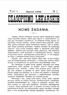 Czasopismo Lekarskie R. I, z.1 (1899)