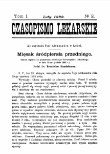 Czasopismo Lekarskie R.I, z.2 (1899)