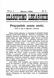 Czasopismo Lekarskie R.I, z.3 (1899)