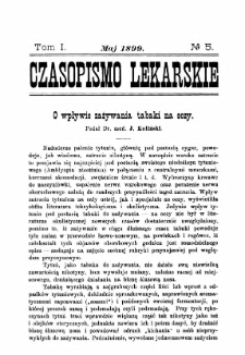 Czasopismo Lekarskie R.I, z.5 (1899)