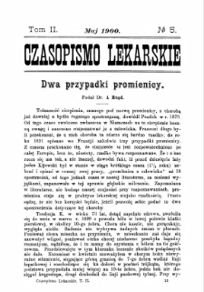 Czasopismo Lekarskie R.II, z.5 (1900)