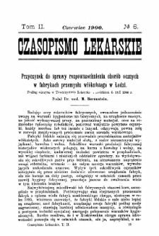 Czasopismo Lekarskie R.II, z.6 (1900)