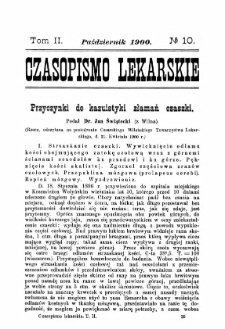 Czasopismo Lekarskie R.II, z.10 (1900)