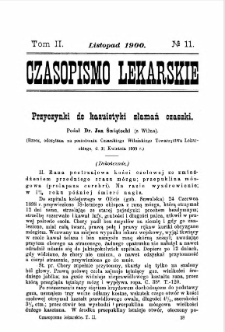 Czasopismo Lekarskie R.II, z.11 (1900)