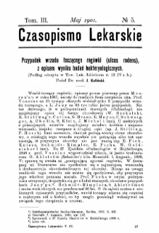 Czasopismo Lekarskie R.III, z.5 (1901)