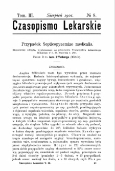 Czasopismo Lekarskie R.III, z.8 (1901)