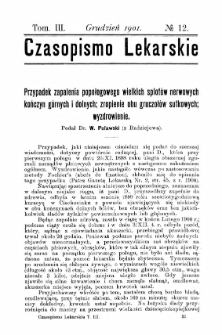 Czasopismo Lekarskie R.III, z.12 (1901)