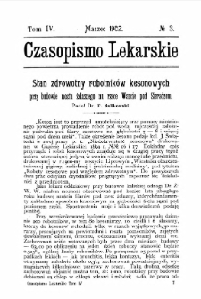 Czasopismo Lekarskie R.IV, z.3 (1902)