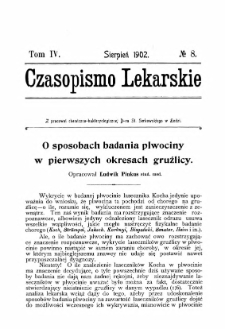 Czasopismo Lekarskie R.IV, z.8 (1902)